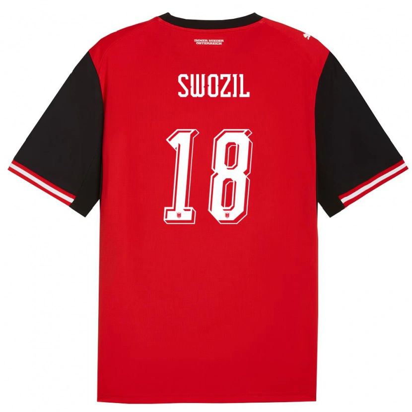 Danxen Kvinnor Österrike Bernhard Swozil #18 Svart Vit Hemmatröja Matchtröjor 26-28 Tröjor T-Tröja
