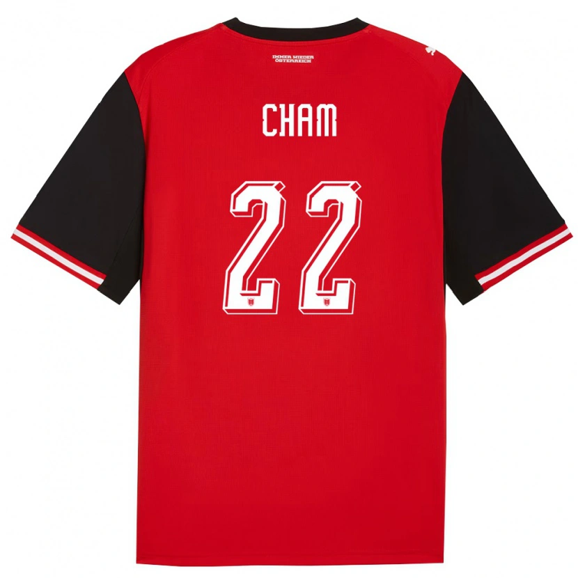 Danxen Kvinnor Österrike Muhammed Cham #22 Svart Vit Hemmatröja Matchtröjor 26-28 Tröjor T-Tröja