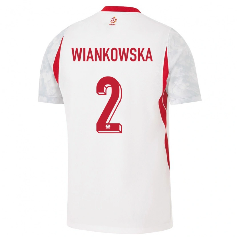 Danxen Kvinnor Polen Martyna Wiankowska #2 Vit Röd Grå Hemmatröja Matchtröjor 26-28 Tröjor T-Tröja