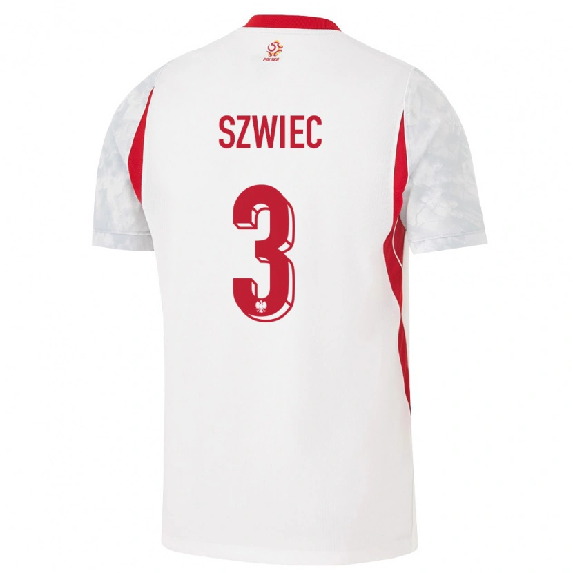 Danxen Kvinnor Polen Dawid Szwiec #3 Vit Röd Grå Hemmatröja Matchtröjor 26-28 Tröjor T-Tröja