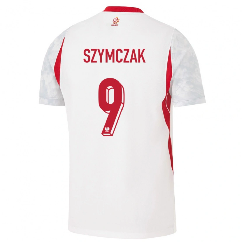 Danxen Kvinnor Polen Filip Szymczak #9 Vit Röd Grå Hemmatröja Matchtröjor 26-28 Tröjor T-Tröja
