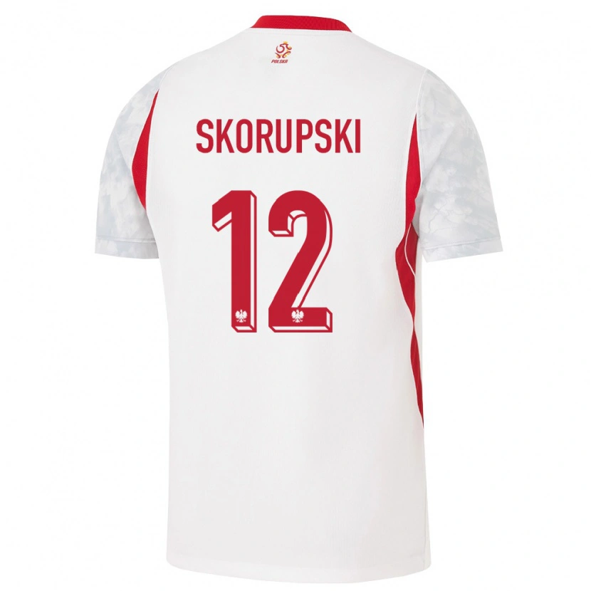 Danxen Kvinnor Polen Lukasz Skorupski #12 Vit Röd Grå Hemmatröja Matchtröjor 26-28 Tröjor T-Tröja