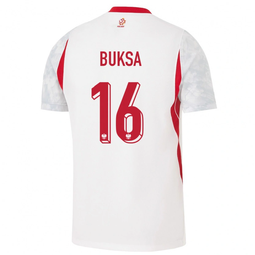 Danxen Kvinnor Polen Adam Buksa #16 Vit Röd Grå Hemmatröja Matchtröjor 26-28 Tröjor T-Tröja