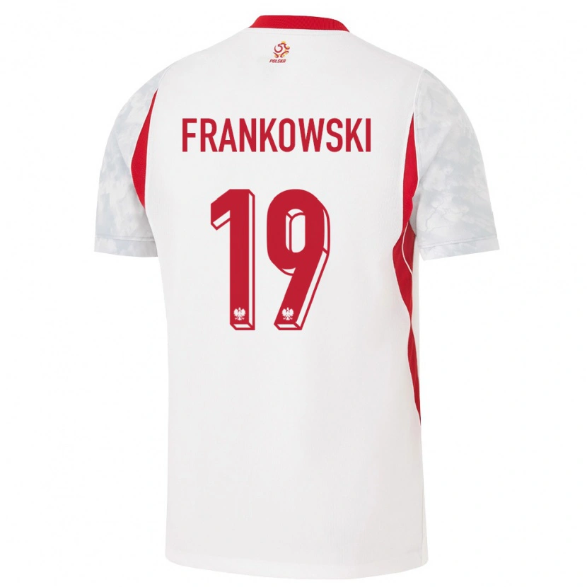 Danxen Kvinnor Polen Przemyslaw Frankowski #19 Vit Röd Grå Hemmatröja Matchtröjor 26-28 Tröjor T-Tröja