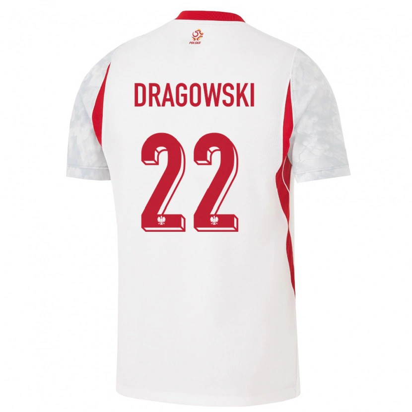Danxen Kvinnor Polen Bartłomiej Drągowski #22 Vit Röd Grå Hemmatröja Matchtröjor 26-28 Tröjor T-Tröja