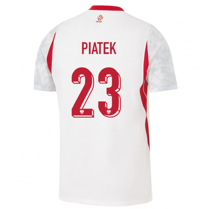 Danxen Kvinnor Polen Krzysztof Piatek #23 Vit Röd Grå Hemmatröja Matchtröjor 26-28 Tröjor T-Tröja