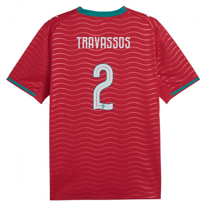 Danxen Kvinnor Portugal Diogo Travassos #2 Röd Grön Vit Hemmatröja Matchtröjor 26-28 Tröjor T-Tröja