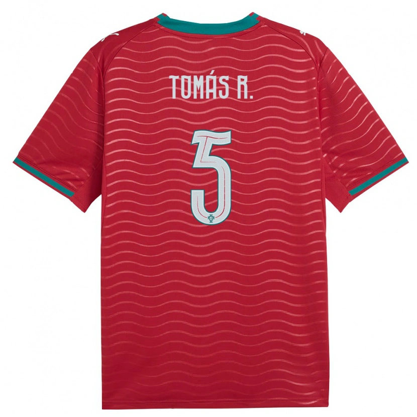 Danxen Kvinnor Portugal Tomás Rodrigues #5 Röd Grön Vit Hemmatröja Matchtröjor 26-28 Tröjor T-Tröja