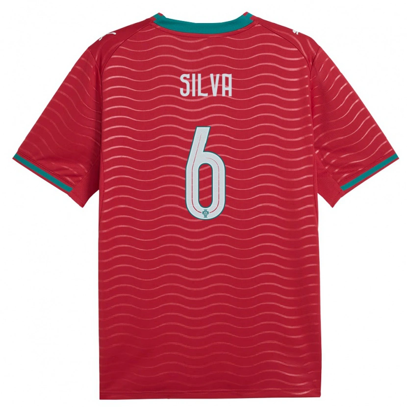 Danxen Kvinnor Portugal Luís Silva #6 Röd Grön Vit Hemmatröja Matchtröjor 26-28 Tröjor T-Tröja