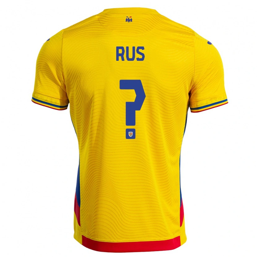 Danxen Kvinnor Rumänien Jayden Rus #0 Gul Röd Hemmatröja Matchtröjor 26-28 Tröjor T-Tröja