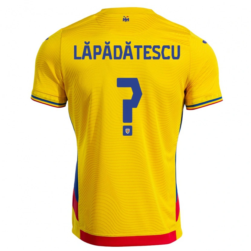Danxen Kvinnor Rumänien Robert Lăpădătescu #0 Gul Röd Hemmatröja Matchtröjor 26-28 Tröjor T-Tröja
