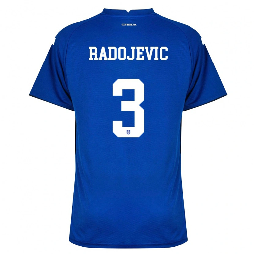 Danxen Kvinnor Serbien Viktor Radojević #3 Marin Röd Hemmatröja Matchtröjor 26-28 Tröjor T-Tröja