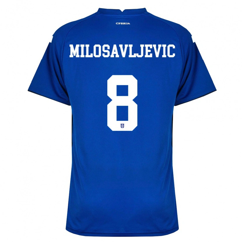 Danxen Kvinnor Serbien Jovan Milosavljevic #8 Marin Röd Hemmatröja Matchtröjor 26-28 Tröjor T-Tröja