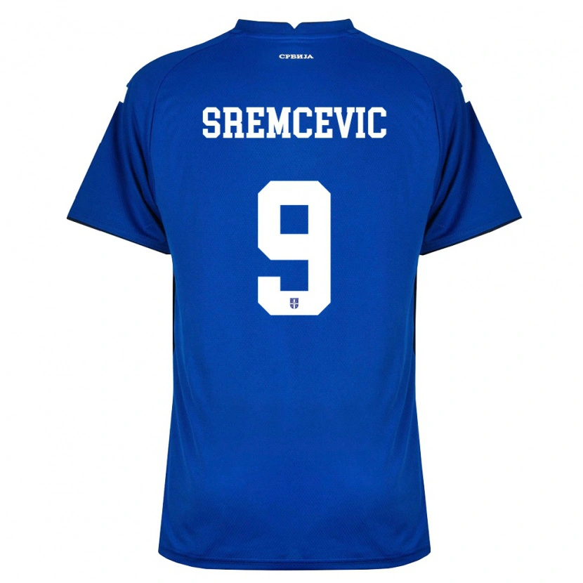Danxen Kvinnor Serbien Uros Sremcevic #9 Marin Röd Hemmatröja Matchtröjor 26-28 Tröjor T-Tröja