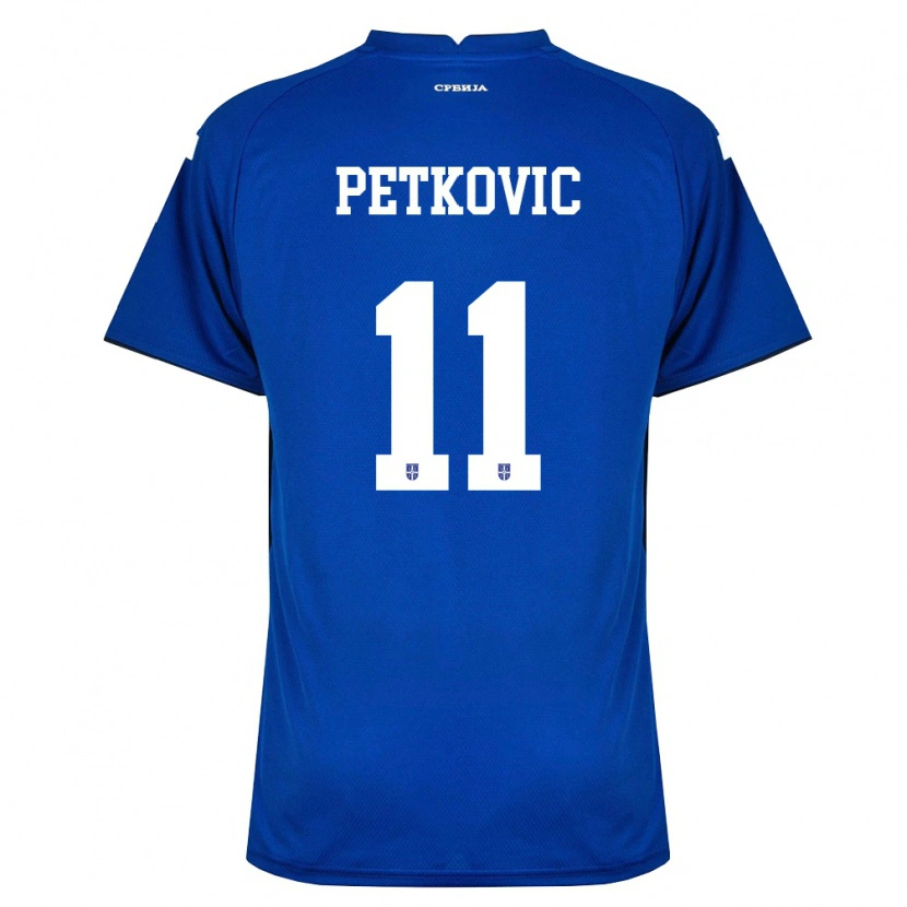 Danxen Kvinnor Serbien Mihajlo Petkovic #11 Marin Röd Hemmatröja Matchtröjor 26-28 Tröjor T-Tröja