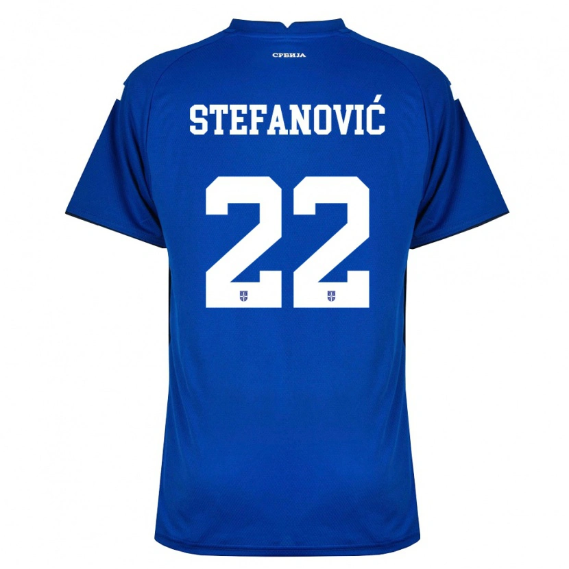 Danxen Kvinnor Serbien Dejana Stefanovic #22 Marin Röd Hemmatröja Matchtröjor 26-28 Tröjor T-Tröja