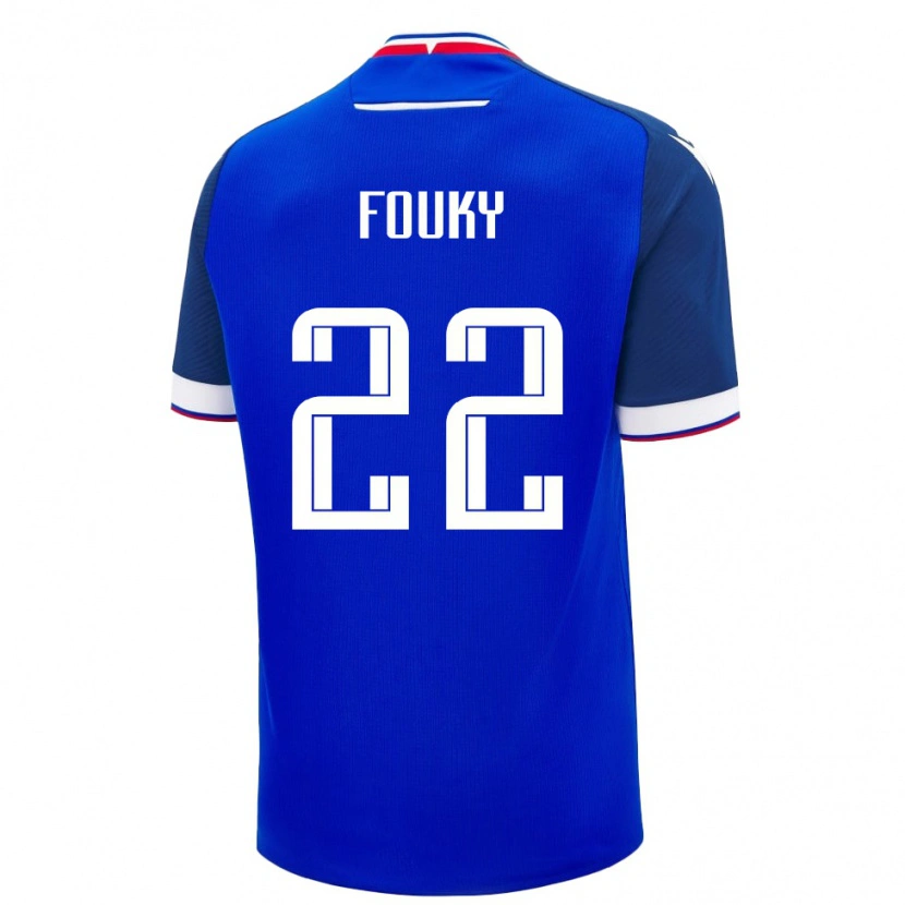 Danxen Kvinnor Slovakien Samo Fouky #22 Blå Vit Hemmatröja Matchtröjor 26-28 Tröjor T-Tröja