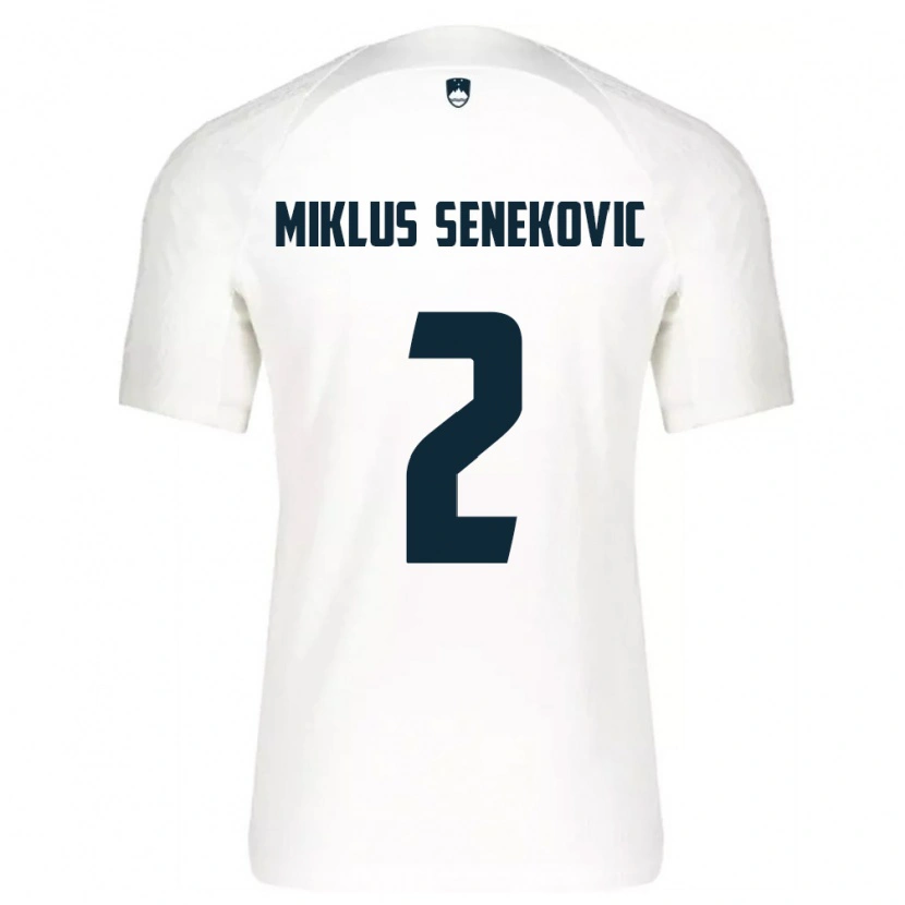 Danxen Kvinnor Slovenien Gal Miklus Senekovic #2 Vit Blå Hemmatröja Matchtröjor 26-28 Tröjor T-Tröja
