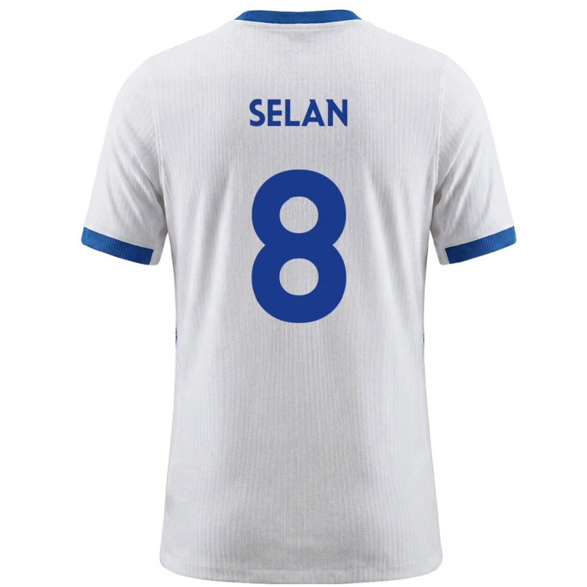 Danxen Kvinnor Slovenien Beno Selan #8 Vit Blå Hemmatröja Matchtröjor 26-28 Tröjor T-Tröja