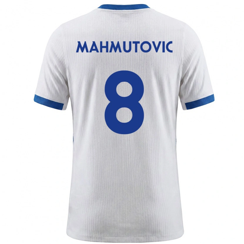 Danxen Kvinnor Slovenien Malik Mahmutovic #8 Vit Blå Hemmatröja Matchtröjor 26-28 Tröjor T-Tröja