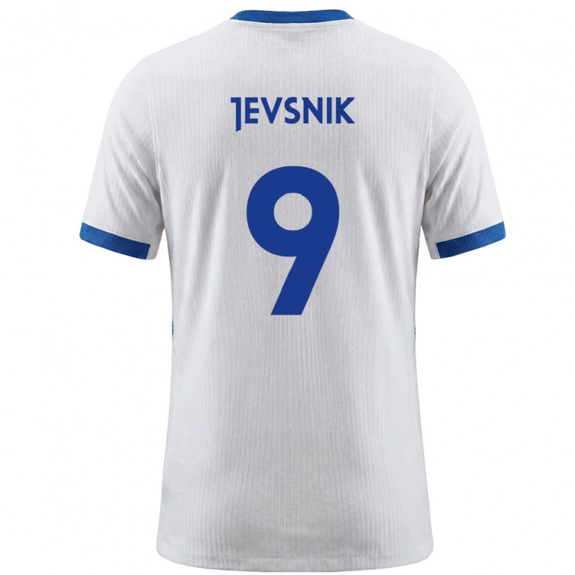 Danxen Kvinnor Slovenien Gal Jevsnik #9 Vit Blå Hemmatröja Matchtröjor 26-28 Tröjor T-Tröja