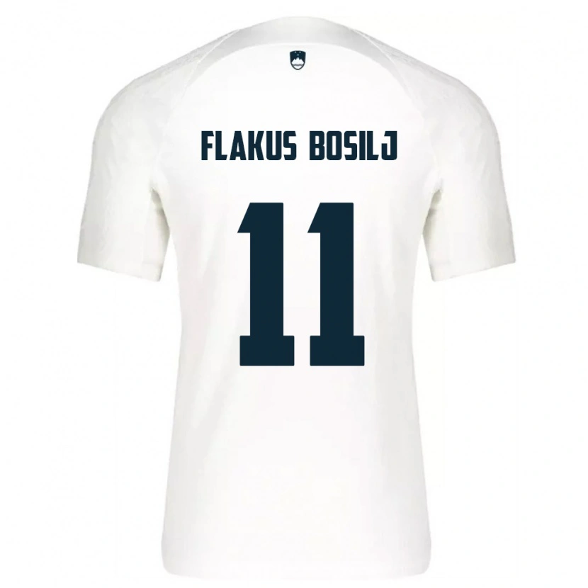 Danxen Kvinnor Slovenien David Flakus Bosilj #11 Vit Blå Hemmatröja Matchtröjor 26-28 Tröjor T-Tröja