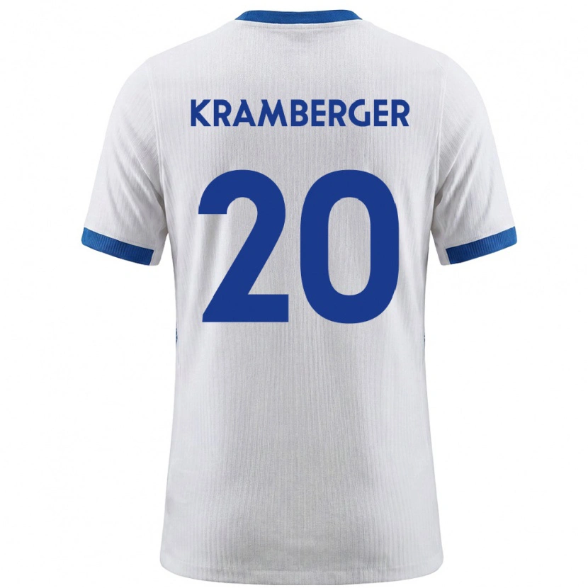 Danxen Kvinnor Slovenien Enej Kramberger #20 Vit Blå Hemmatröja Matchtröjor 26-28 Tröjor T-Tröja