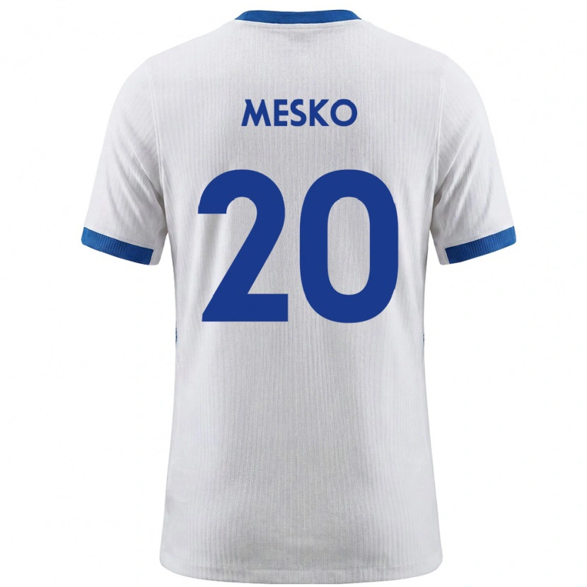 Danxen Kvinnor Slovenien Zan Mesko #20 Vit Blå Hemmatröja Matchtröjor 26-28 Tröjor T-Tröja