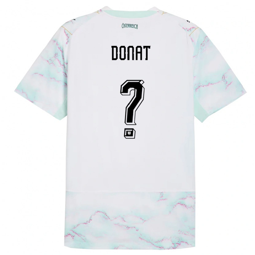 Danxen Kvinnor Österrike Nils Donat #0 Vit Grön Guld Bortatröja Matchtröjor 26-28 Tröjor T-Tröja