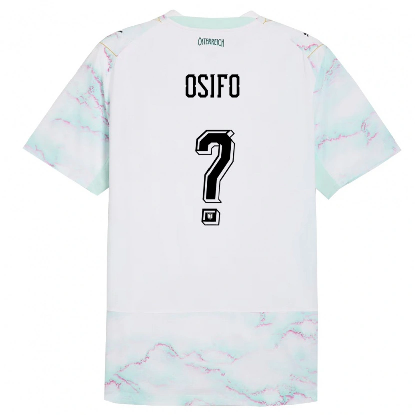 Danxen Kvinnor Österrike David Osifo #0 Vit Grön Guld Bortatröja Matchtröjor 26-28 Tröjor T-Tröja