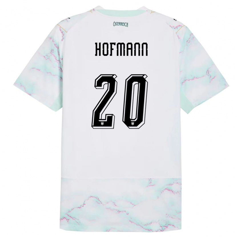 Danxen Kvinnor Österrike Florian Hofmann #20 Vit Grön Guld Bortatröja Matchtröjor 26-28 Tröjor T-Tröja