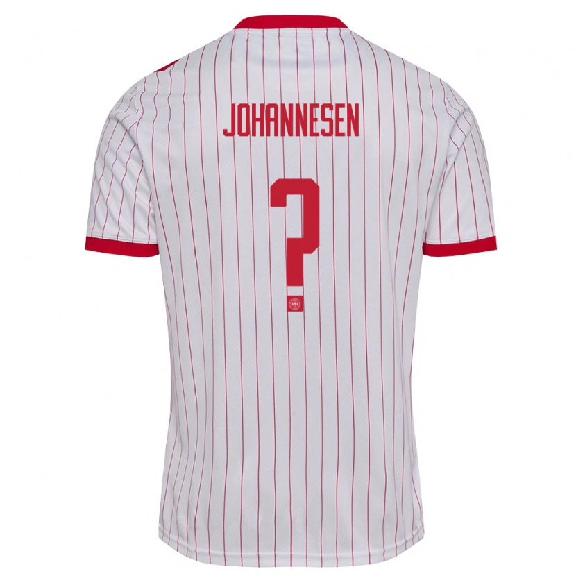 Danxen Kvinnor Danmark Sofus Johannesen #0 Vit Röd Bortatröja Matchtröjor 26-28 Tröjor T-Tröja