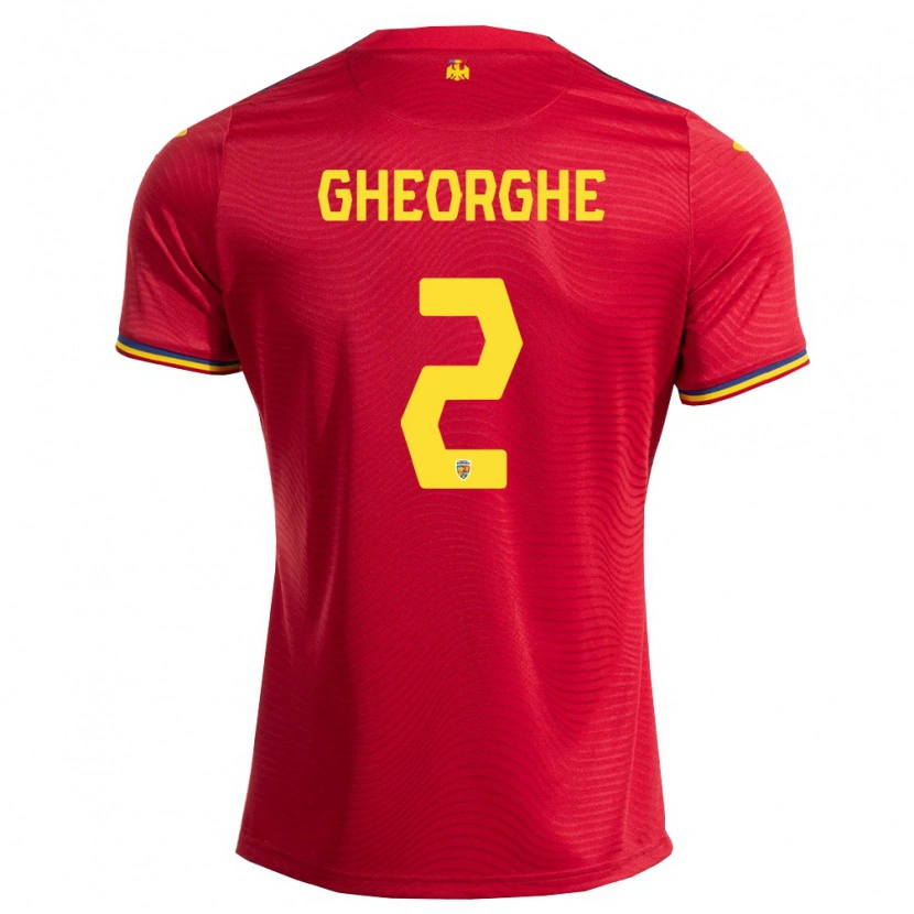 Danxen Kvinnor Rumänien Costyn Gheorghe #2 Röd Marin Gul Bortatröja Matchtröjor 26-28 Tröjor T-Tröja