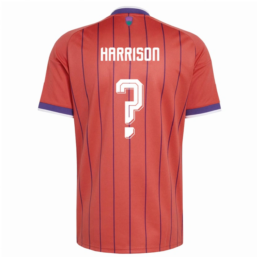 Danxen Kvinnor Skottland Abi Harrison #0 Orange Lila Bortatröja Matchtröjor 26-28 Tröjor T-Tröja