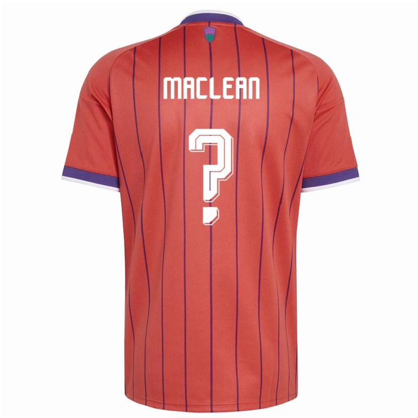 Danxen Kvinnor Skottland Kirsty Maclean #0 Orange Lila Bortatröja Matchtröjor 26-28 Tröjor T-Tröja