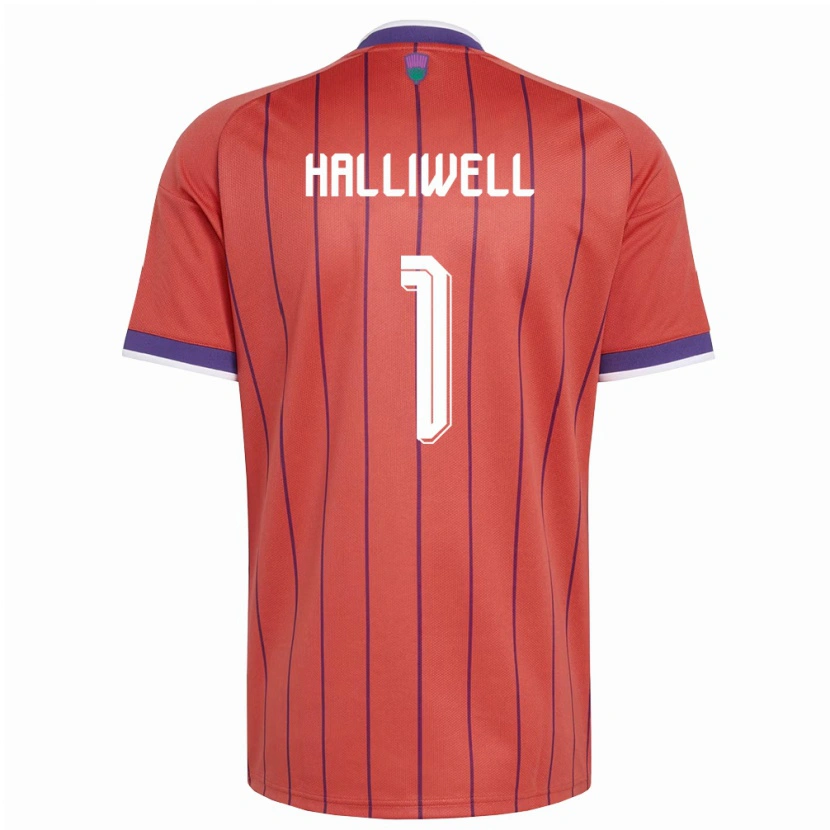 Danxen Kvinnor Skottland Alfie Halliwell #1 Orange Lila Bortatröja Matchtröjor 26-28 Tröjor T-Tröja