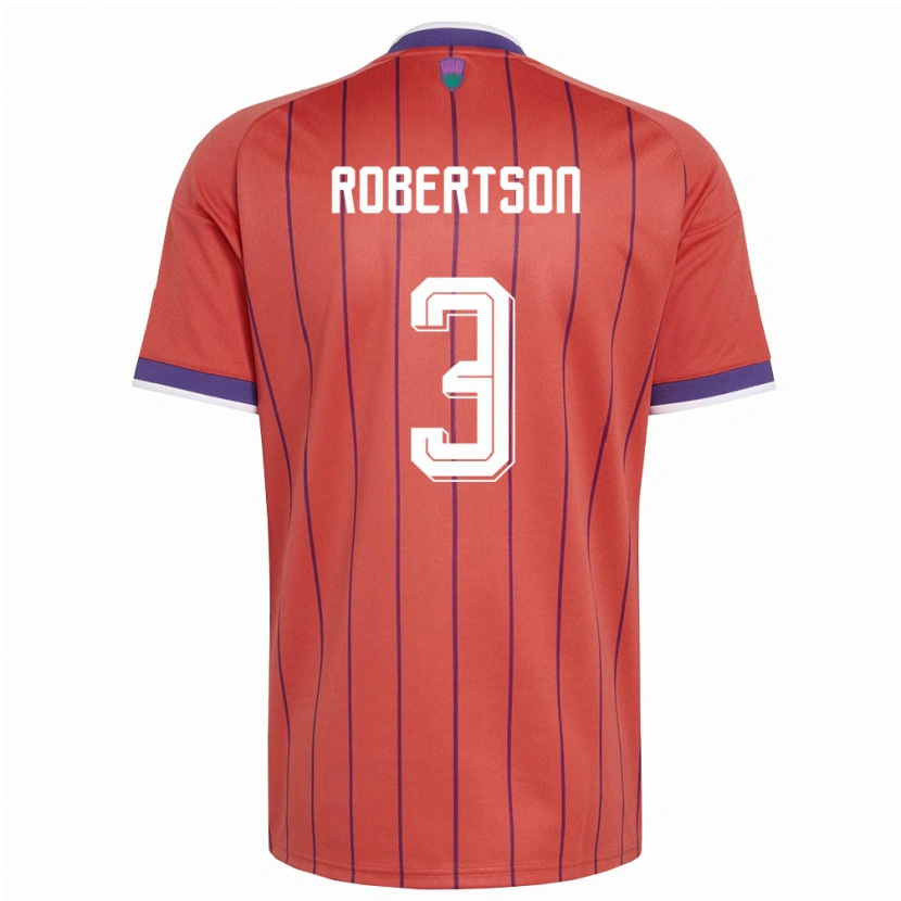 Danxen Kvinnor Skottland Andrew Robertson #3 Orange Lila Bortatröja Matchtröjor 26-28 Tröjor T-Tröja