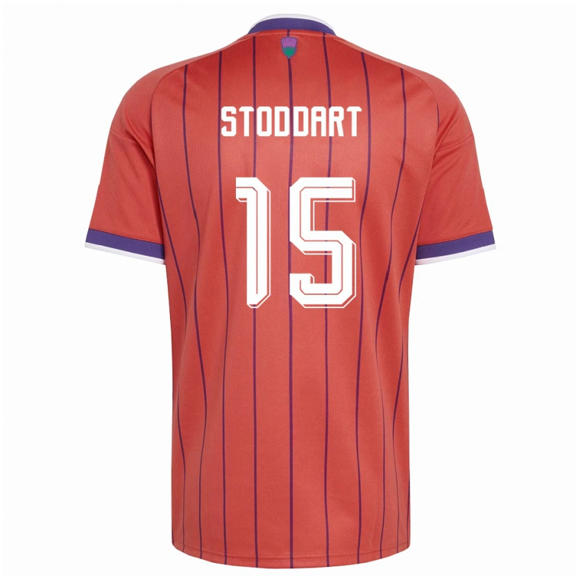 Danxen Kvinnor Skottland Ben Stoddart #15 Orange Lila Bortatröja Matchtröjor 26-28 Tröjor T-Tröja