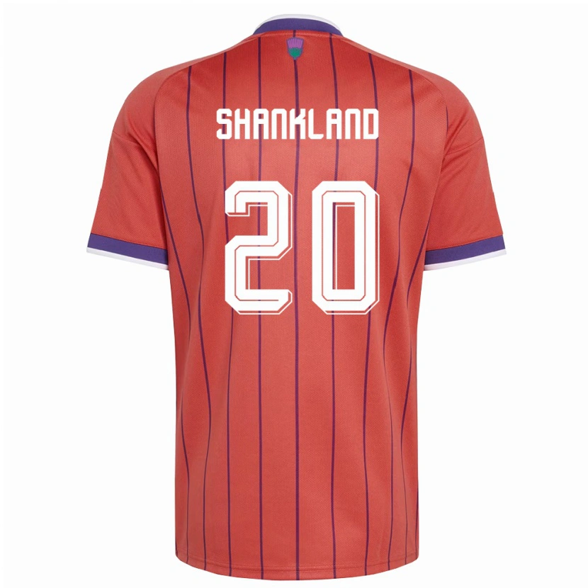 Danxen Kvinnor Skottland Lawrence Shankland #20 Orange Lila Bortatröja Matchtröjor 26-28 Tröjor T-Tröja