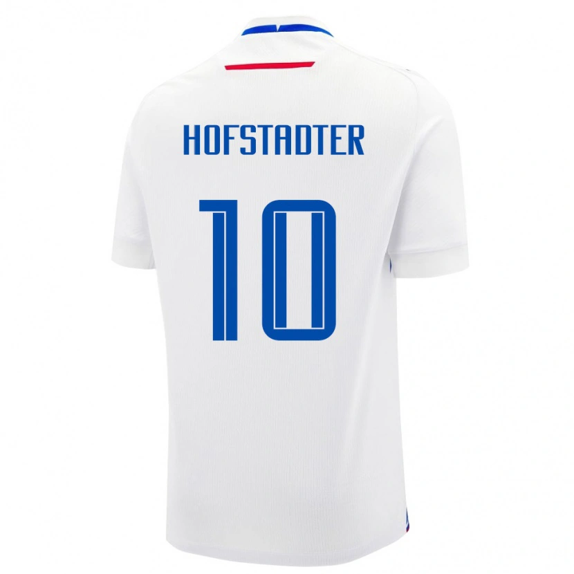 Danxen Kvinnor Slovakien Leo Hofstädter #10 Vit Blå Bortatröja Matchtröjor 26-28 Tröjor T-Tröja