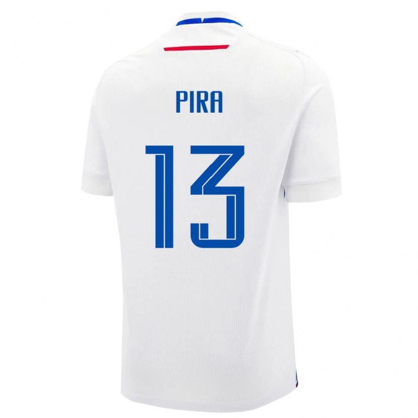Danxen Kvinnor Slovakien Jakub Pira #13 Vit Blå Bortatröja Matchtröjor 26-28 Tröjor T-Tröja