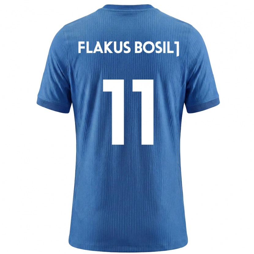 Danxen Kvinnor Slovenien David Flakus Bosilj #11 Blå Vit Bortatröja Matchtröjor 26-28 Tröjor T-Tröja