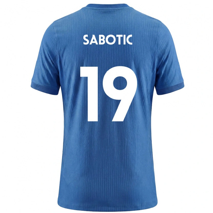Danxen Kvinnor Slovenien Tais Sabotic #19 Blå Vit Bortatröja Matchtröjor 26-28 Tröjor T-Tröja
