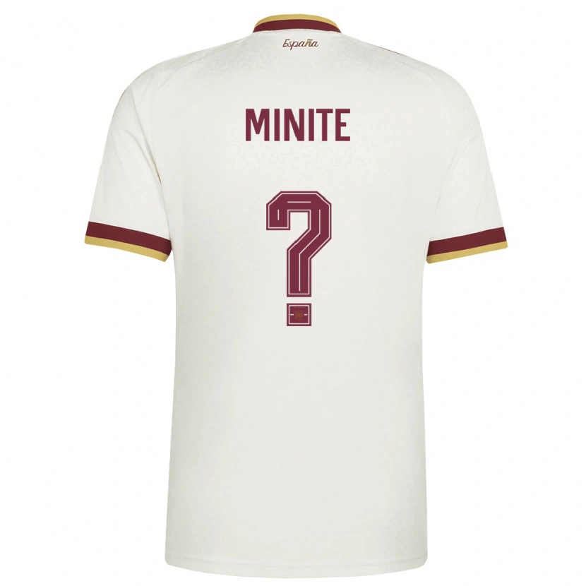 Danxen Kvinnor Spanien Madiba Minite #0 Off-White Burgund Bortatröja Matchtröjor 26-28 Tröjor T-Tröja