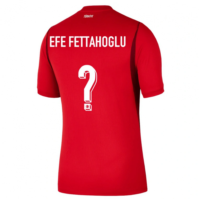 Danxen Barn Kalkon Adnan Efe Fettahoğlu #0 Röd Burgund Hemmatröja Matchtröjor 26-28 Tröjor T-Tröja