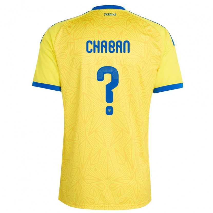 Danxen Barn Ukraina Ivan Chaban #0 Gul Blå Hemmatröja Matchtröjor 26-28 Tröjor T-Tröja