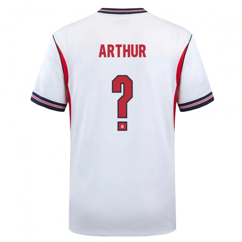 Danxen Barn England Benjamin Arthur #0 Vit Marin Röd Hemmatröja Matchtröjor 26-28 Tröjor T-Tröja