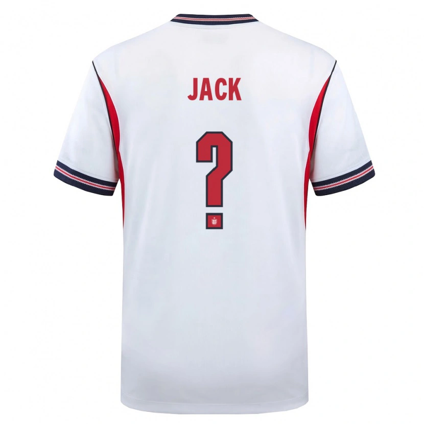 Danxen Barn England Mikel Jack #0 Vit Marin Röd Hemmatröja Matchtröjor 26-28 Tröjor T-Tröja