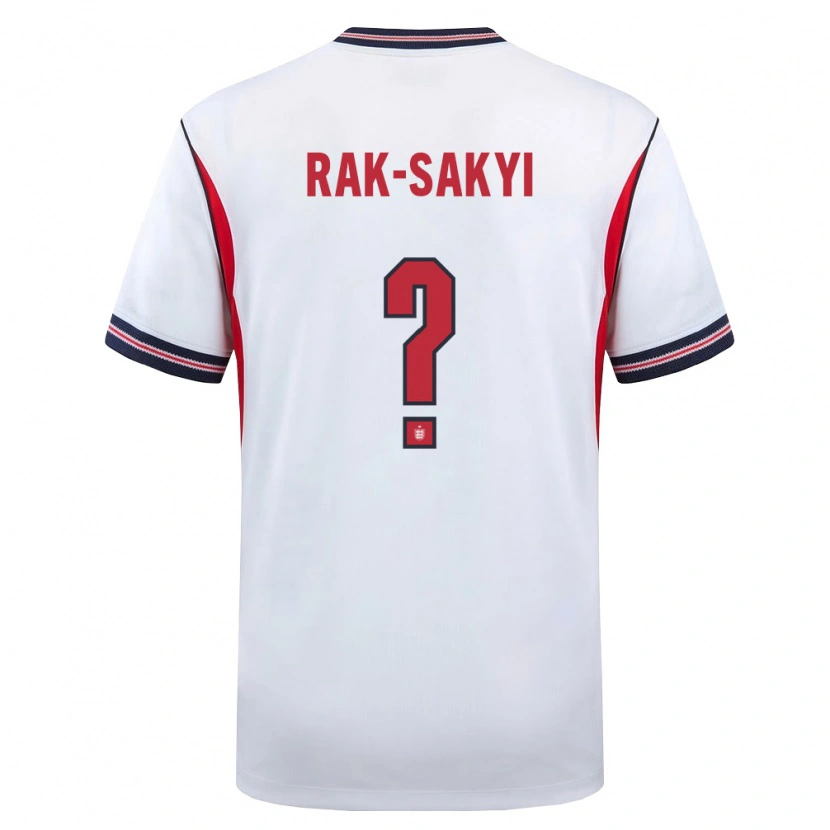 Danxen Barn England Jesurun Rak-Sakyi #0 Vit Marin Röd Hemmatröja Matchtröjor 26-28 Tröjor T-Tröja