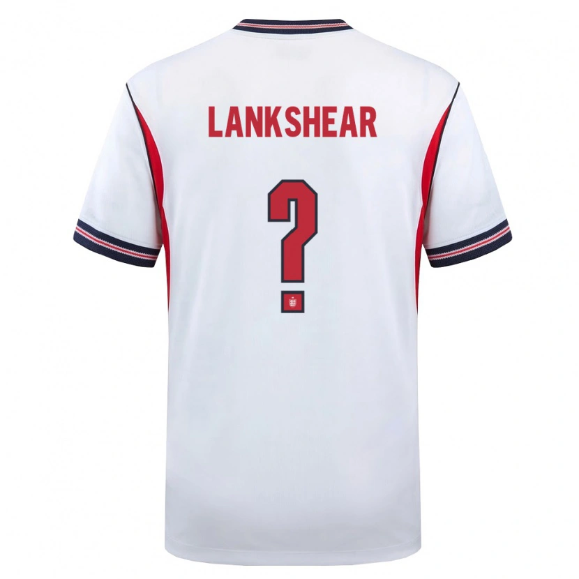 Danxen Barn England Will Lankshear #0 Vit Marin Röd Hemmatröja Matchtröjor 26-28 Tröjor T-Tröja